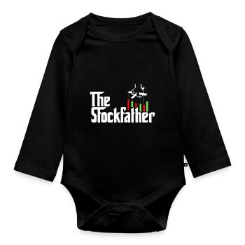The Stockfather Trader Finance Shareholder Bear Bu - Baby Bio-Langarm-Body - Schwarz - Vorne