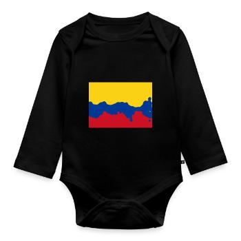 Colombie - Body Bébé bio manches longues - noir - Devant