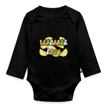 Zitronenlimonade Zitronen Limonade Lemonade Crew - Organic Longsleeve Baby Bodysuit - black - Front