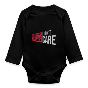 Breaking news don t - Baby Bio-Langarm-Body - Schwarz - Vorne