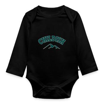 AVENTURE EN PLEIN AIR ENFANTINE NOUVEAU DESIGN 2022 - Body Bébé bio manches longues - noir - Devant