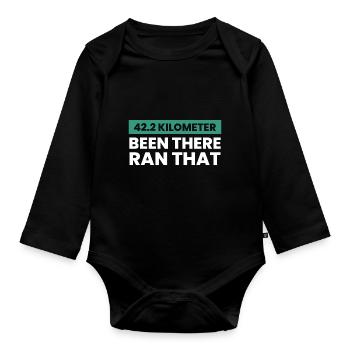 Triathlon Swim Bike Run Marathon - Baby Bio-Langarm-Body - Schwarz - Vorne