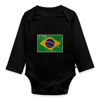 Brasilien - Baby Bio-Langarm-Body - Schwarz - Vorne