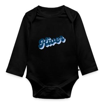 winter - Organic Longsleeve Baby Bodysuit - black - Front
