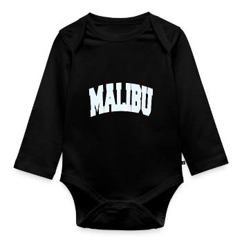MALIBU College - Baby Bio-Langarm-Body - Schwarz - Vorne