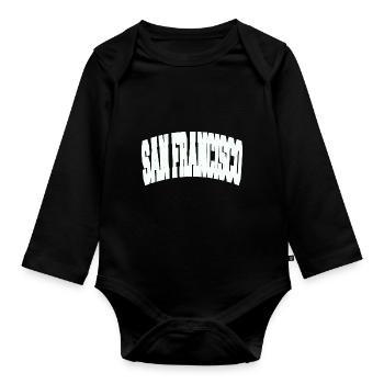 SAN FRANCISCO College - Baby Bio-Langarm-Body - Schwarz - Vorne