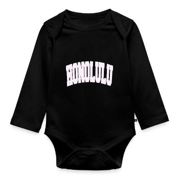 HONOLULU College - Baby Bio-Langarm-Body - Schwarz - Vorne
