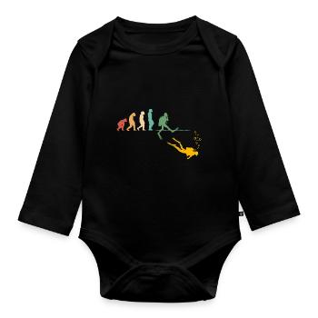 Evolution Graphic Diver Diving Scuba Diver Apnoe S - Baby Bio-Langarm-Body - Schwarz - Vorne