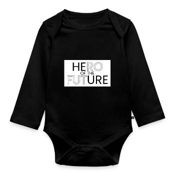 Held der Zukunft - Baby Bio-Langarm-Body - Schwarz - Vorne