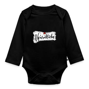 Heimatliebe - Schwarzwald - Bollenhut- Design - Baby Bio-Langarm-Body - Schwarz - Vorne