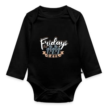 Fridays for 5 ZYL Tuner Tuning 5 Zylinder - Baby Bio-Langarm-Body - Schwarz - Vorne
