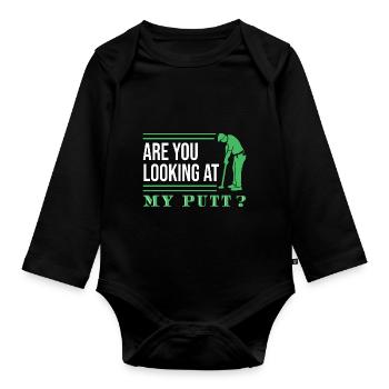 Golf Golfeurs Golfeurs - Body Bébé bio manches longues - noir - Devant