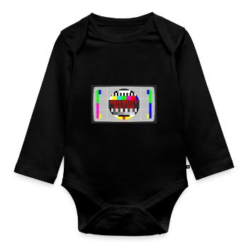 Boycott Qatar shut down Qatar No to the World Cup in QTR - Organic Longsleeve Baby Bodysuit - black - Front