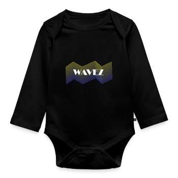 Wavez Design - Organic Longsleeve Baby Bodysuit - black - Front