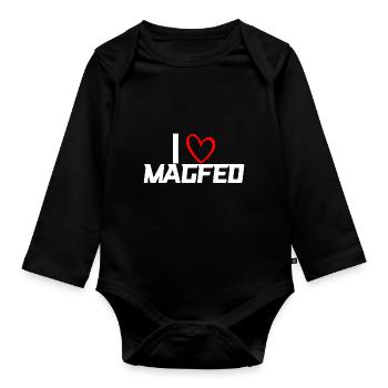 iLove Magfed - Baby Bio-Langarm-Body - Schwarz - Vorne
