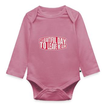 leave me alone day - Baby Bio-Langarm-Body - Mauve - Vorne