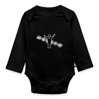 Dirigenten Musik Dirigent Geschenk Dirigieren - Baby Bio-Langarm-Body - Schwarz - Vorne