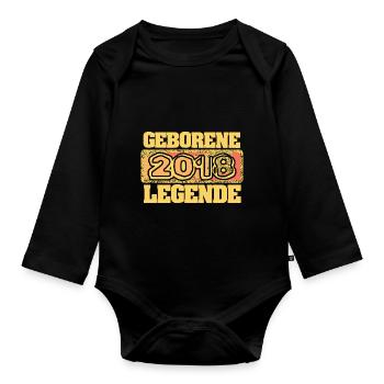 Jahr 2018 - Baby Bio-Langarm-Body - Schwarz - Vorne