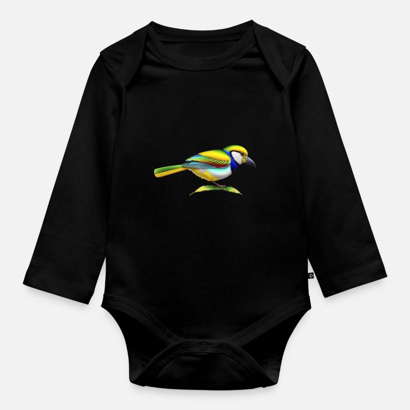 Bel oiseau - Body Bébé bio manches longues - noir