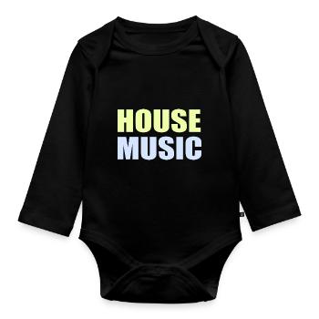 House - Baby Bio-Langarm-Body - Schwarz - Vorne