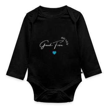 Bientôt grand frère - Body Bébé bio manches longues - noir - Devant