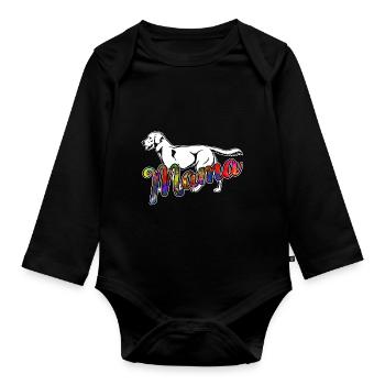 Labrador Retriever Labrador Retriever Mama - Organic Longsleeve Baby Bodysuit - black - Front
