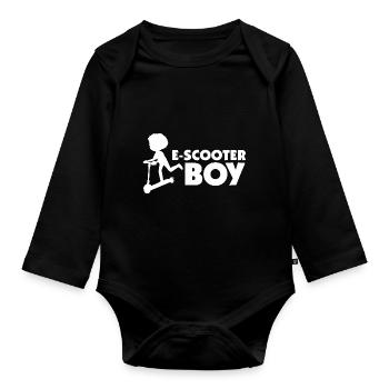 E-Scooter Roller Scooter - Body Bébé bio manches longues - noir - Devant
