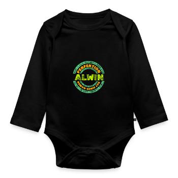 Perfekt Alwin - Baby Bio-Langarm-Body - Schwarz - Vorne