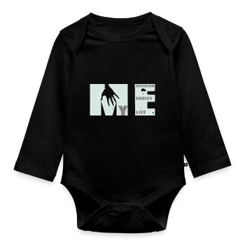 MEvolution: Choix, Décision, Vie - Body Bébé bio manches longues - noir - Devant