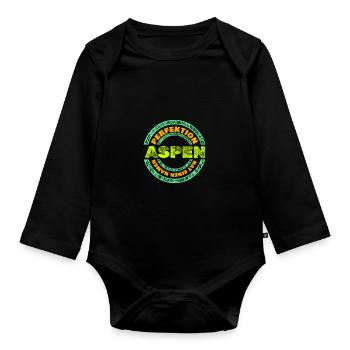 Perfektion für Aspen Aspen Perfekt - Baby Bio-Langarm-Body - Schwarz - Vorne