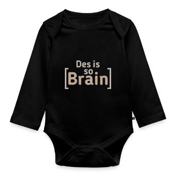 Dicton sur le langage des jeunes - Body Bébé bio manches longues - noir - Devant