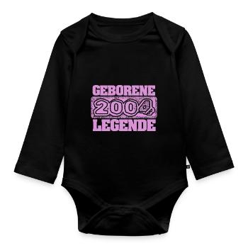 2004 - Baby Bio-Langarm-Body - Schwarz - Vorne