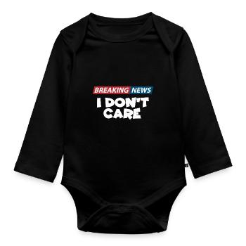 Breaking News I Not Way Citation sarcastique drôle - Body Bébé bio manches longues - noir - Devant