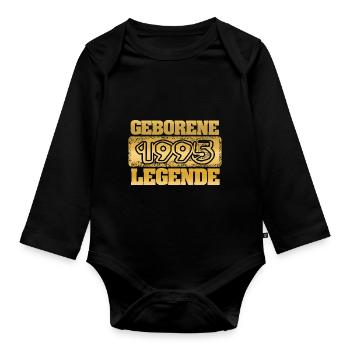 1995 - Baby Bio-Langarm-Body - Schwarz - Vorne