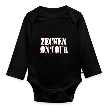 Zecken on Tour - Baby Bio-Langarm-Body - Schwarz - Vorne
