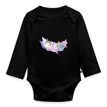 Design ohne Titel - Baby Bio-Langarm-Body - Schwarz - Vorne