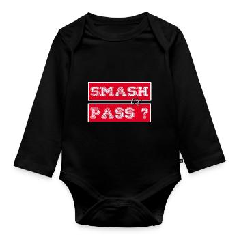 Smash or Pass - Baby Bio-Langarm-Body - Schwarz - Vorne