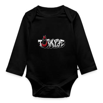 Türkiye - Organic Longsleeve Baby Bodysuit - black - Front