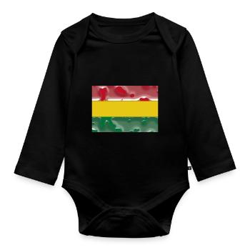 Drapeau de la Bolivie - Body Bébé bio manches longues - noir - Devant