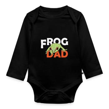 Red-eyed Coqui Frog Eleutherodactylus antillensis - Baby Bio-Langarm-Body - Schwarz - Vorne