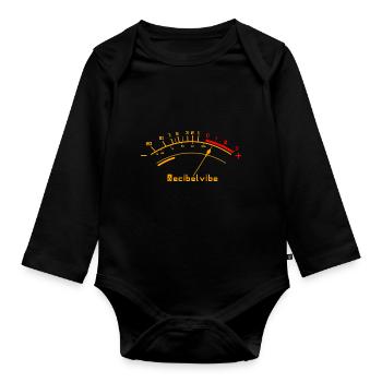 Decibelvibe - Derivative products - VU Meter Color - Organic Longsleeve Baby Bodysuit - black - Front