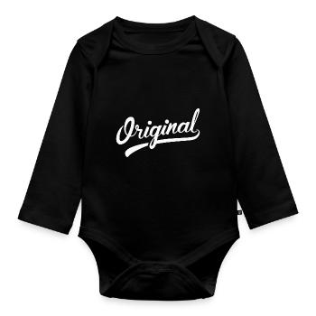 Original - Body Bébé bio manches longues - noir - Devant