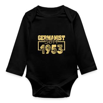Studium 1953 - Baby Bio-Langarm-Body - Schwarz - Vorne