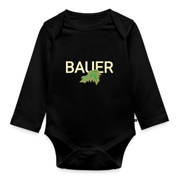 Bauer - Baby Bio-Langarm-Body - Schwarz - Vorne