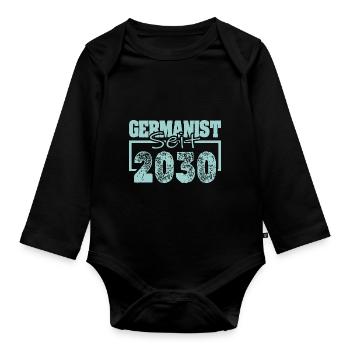 2030 - Baby Bio-Langarm-Body - Schwarz - Vorne