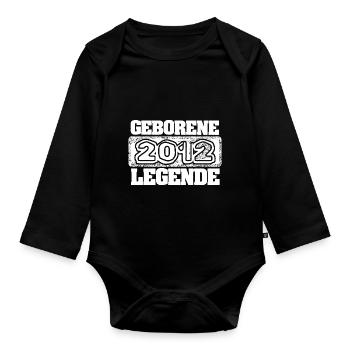 Gift idea 2012 - Organic Longsleeve Baby Bodysuit - black - Front