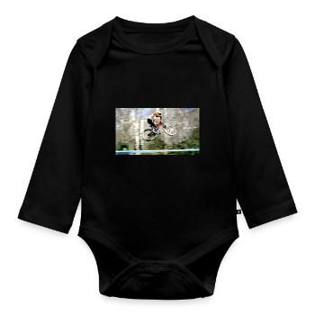vtt descente - Body Bébé bio manches longues - noir - Devant