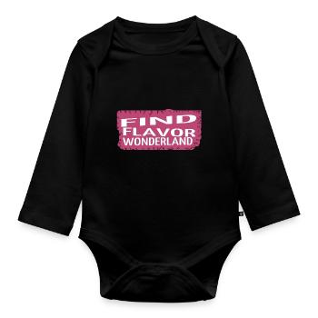 unexpected discoveries self-discovery - Organic Longsleeve Baby Bodysuit - black - Front