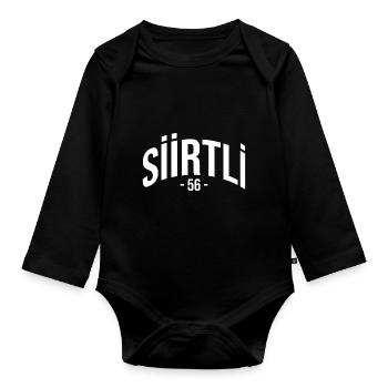 Siirt 56 Turkey Turkiye Gift Holiday Kurds - Organic Longsleeve Baby Bodysuit - black - Front
