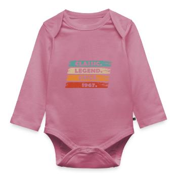 57th Anniversary 1967 - Legend Since Vintage Ret - Organic Longsleeve Baby Bodysuit - mauve - Front